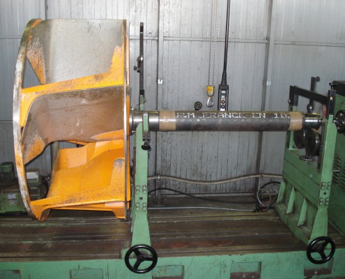 Equilibrage d'une turbine de fraise à neige