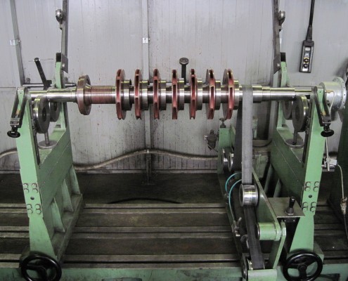 Equilibrage ensemble arbre-roues de pompe