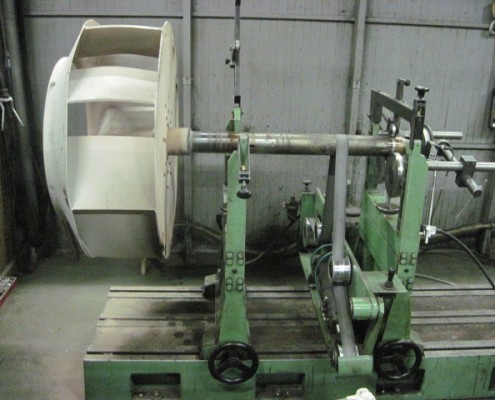 Equilibrage dynamique d'une turbine de ventilation