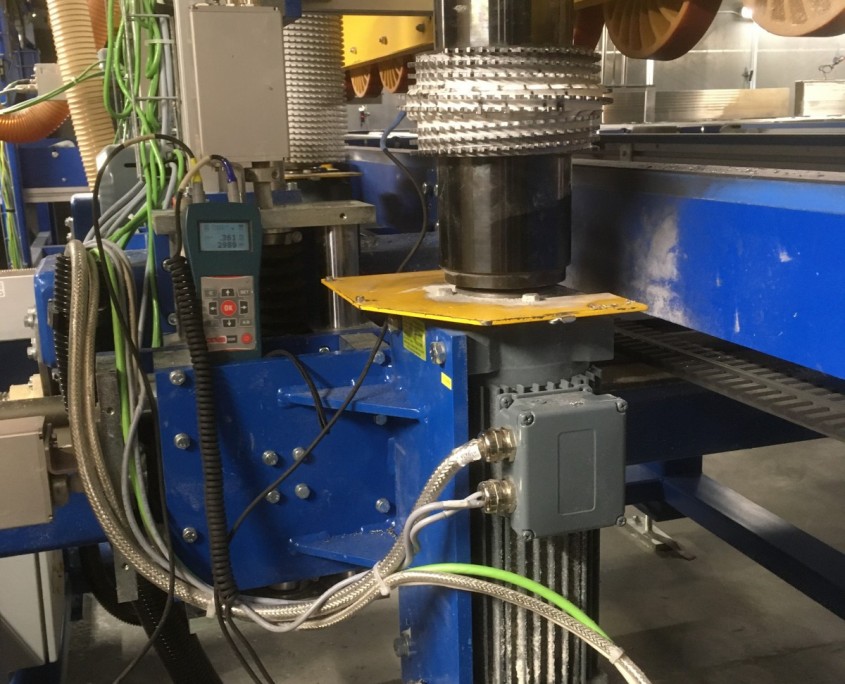 Equilibrage sur site d'une fraise verticale