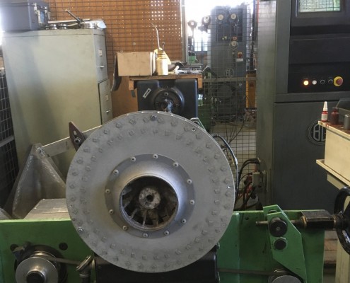 Equilibrage dynamique d'une turbine de ventilation