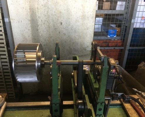 Equilibrage dynamique d'une turbine de ventilation Inox