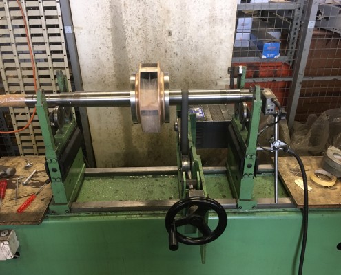 Equilibrage dynamique d'une roue de pompe