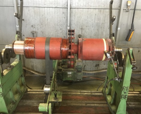 Equilibrage dynamique d'un rotor de génératrice