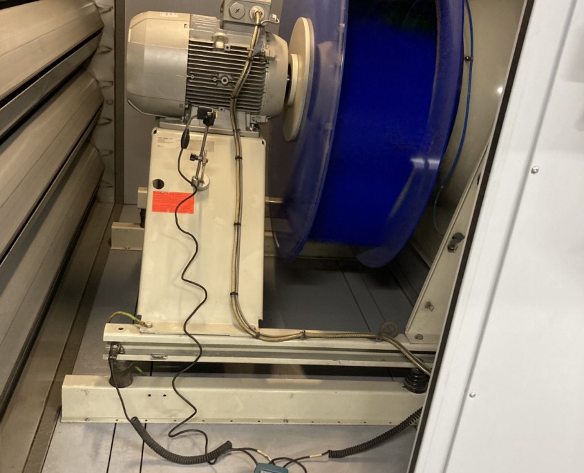 Equilibrage sur site d'une turbine de ventilation mono-bloc