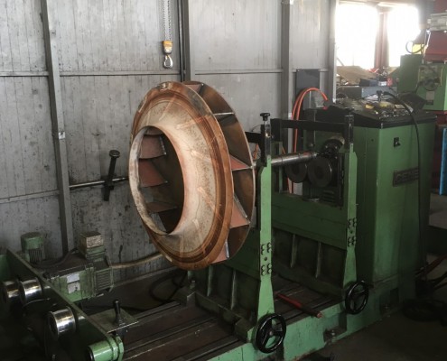 Equilibrage dynamique d'une turbine de ventilation