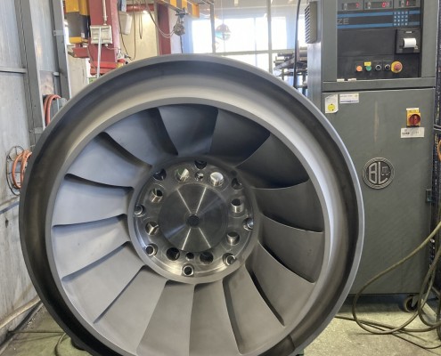 Equilibrage dynamique d'une roue Francis